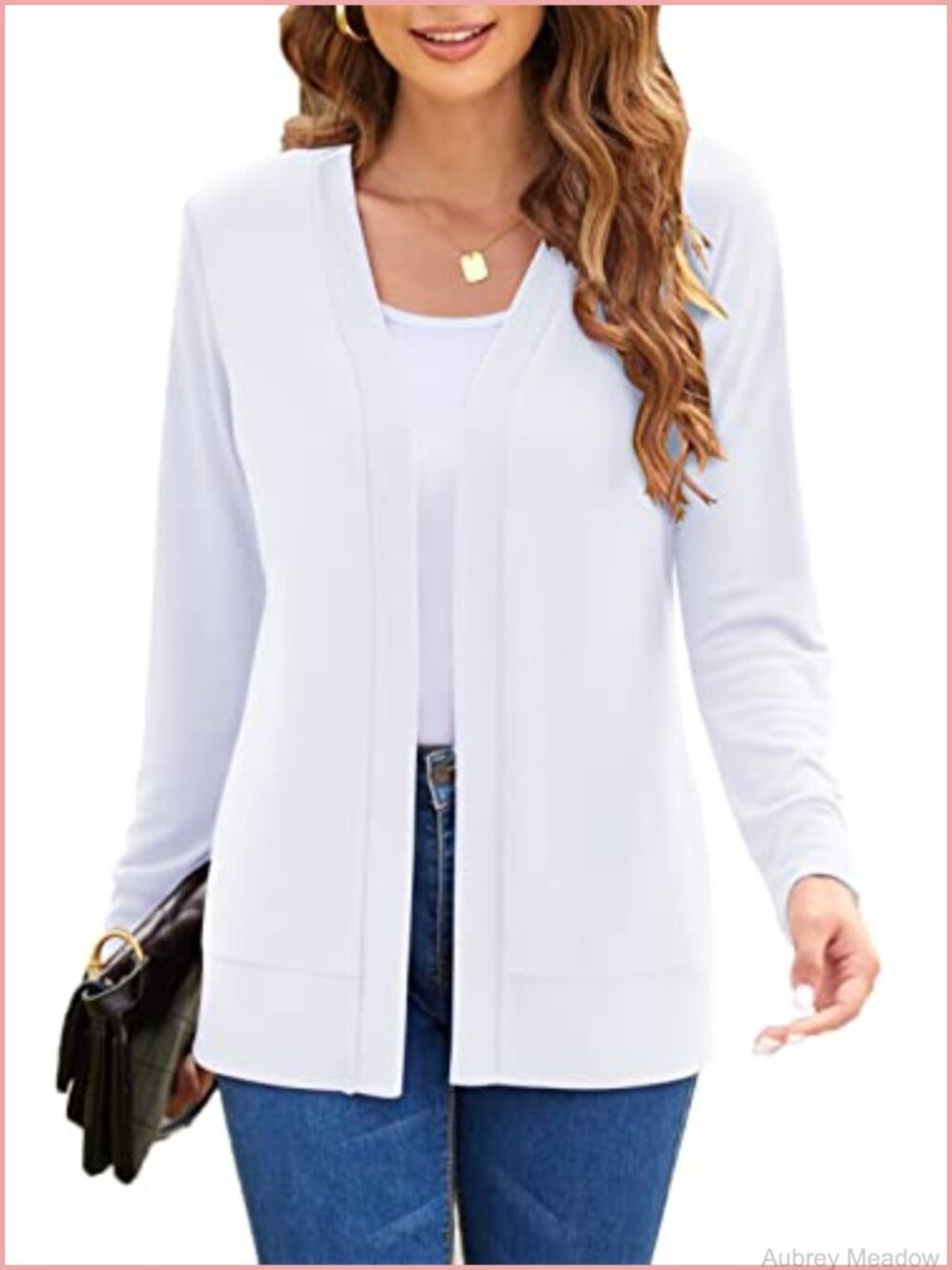 Women's Long Sleeve Open Front Cardigan - Lightweight Knit, Rayon Blend